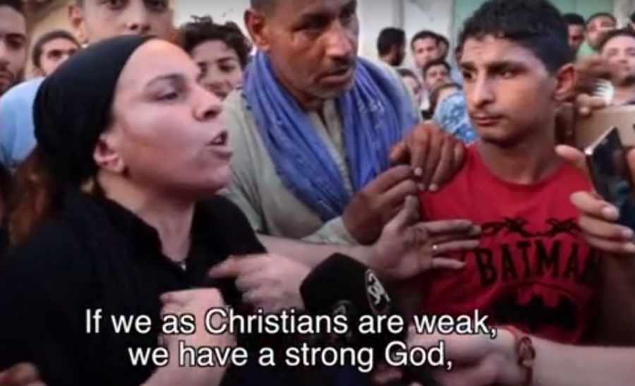 Coptic woman declares Christians are weak but have a strong God