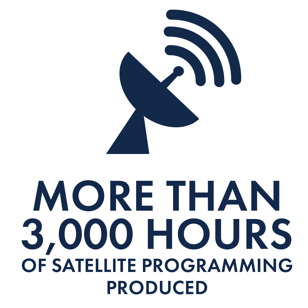 More than 3,000 hours of satellite programming produced