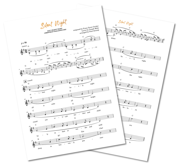 Silent Night Carol sheet music » SAT7 UK