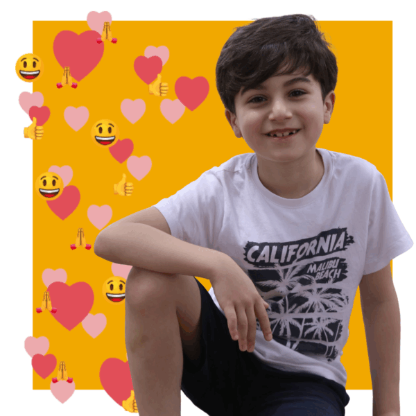boy on yellow