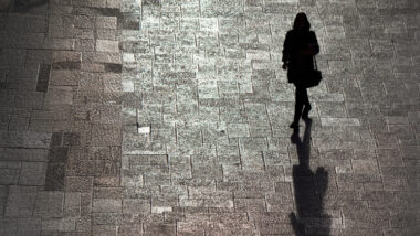 Person walking in the street