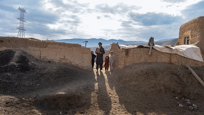 Man and children in Afghanistan