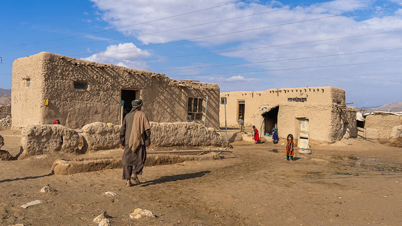 Man and children in Afghanistan