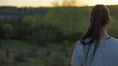 Woman walking away