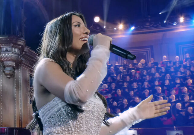 Marianne singing at Prom Praise