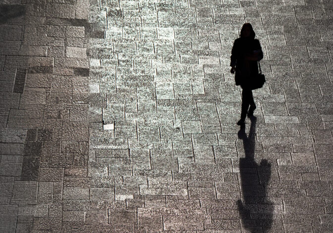Person walking in the street
